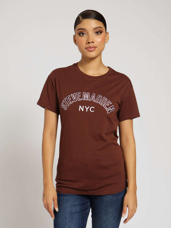 Willow Oversized Logo Tee - Brown