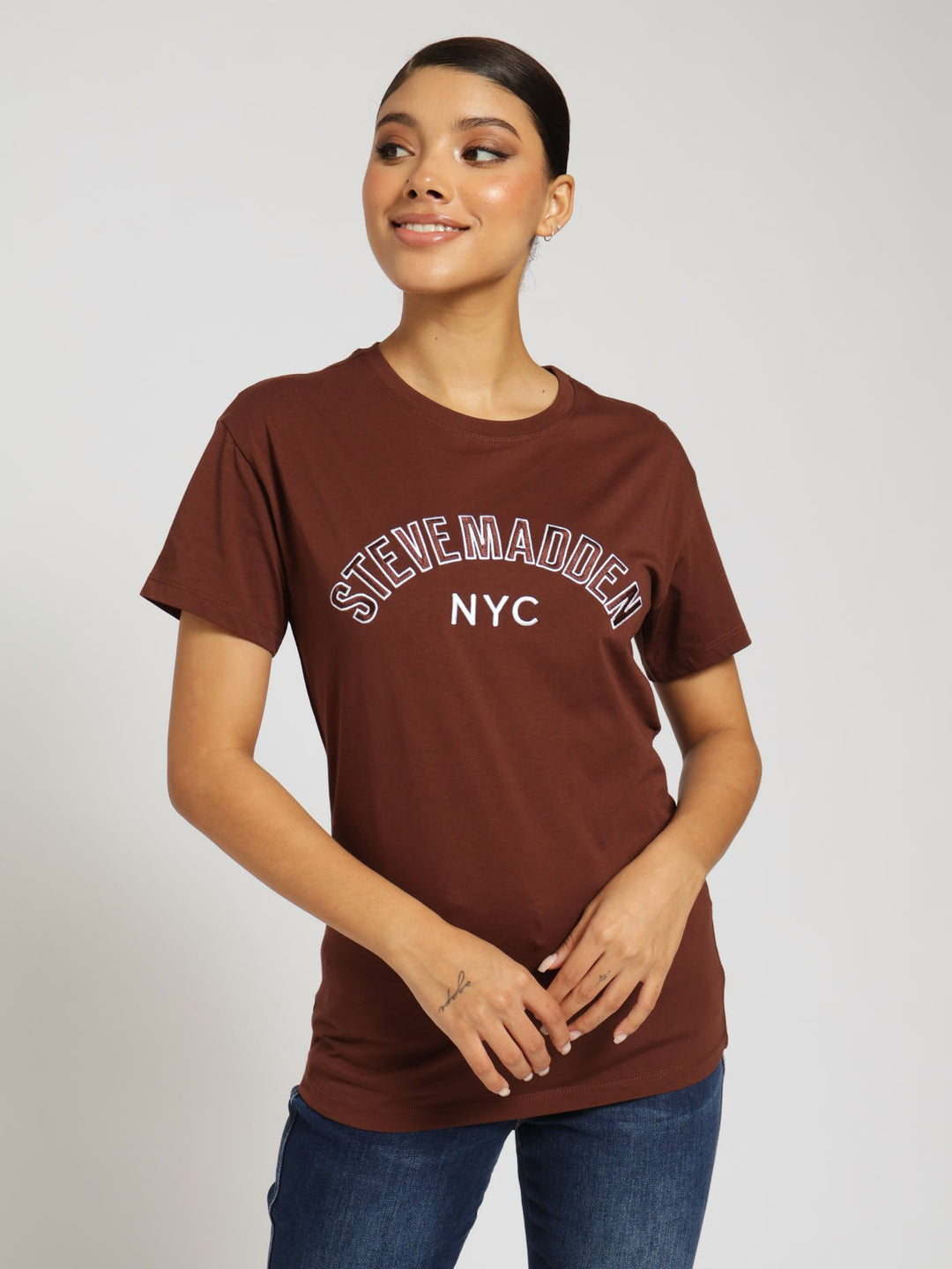 Willow Oversized Logo Tee - Brown