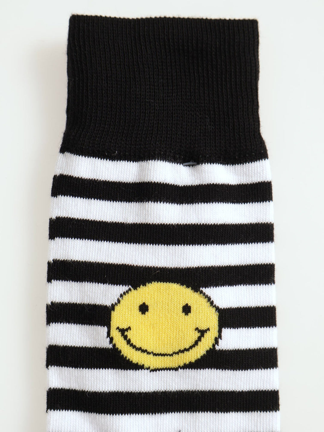 1 Pack Happy Single Smiley Anklet Socks - BLack/White