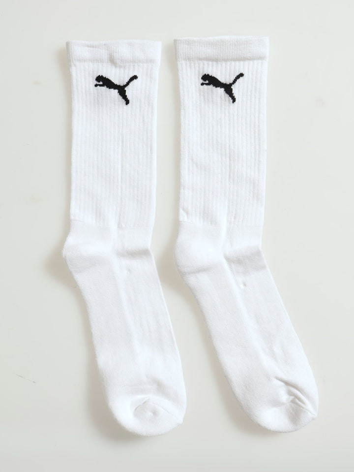Single Tennis Socks - White/Black