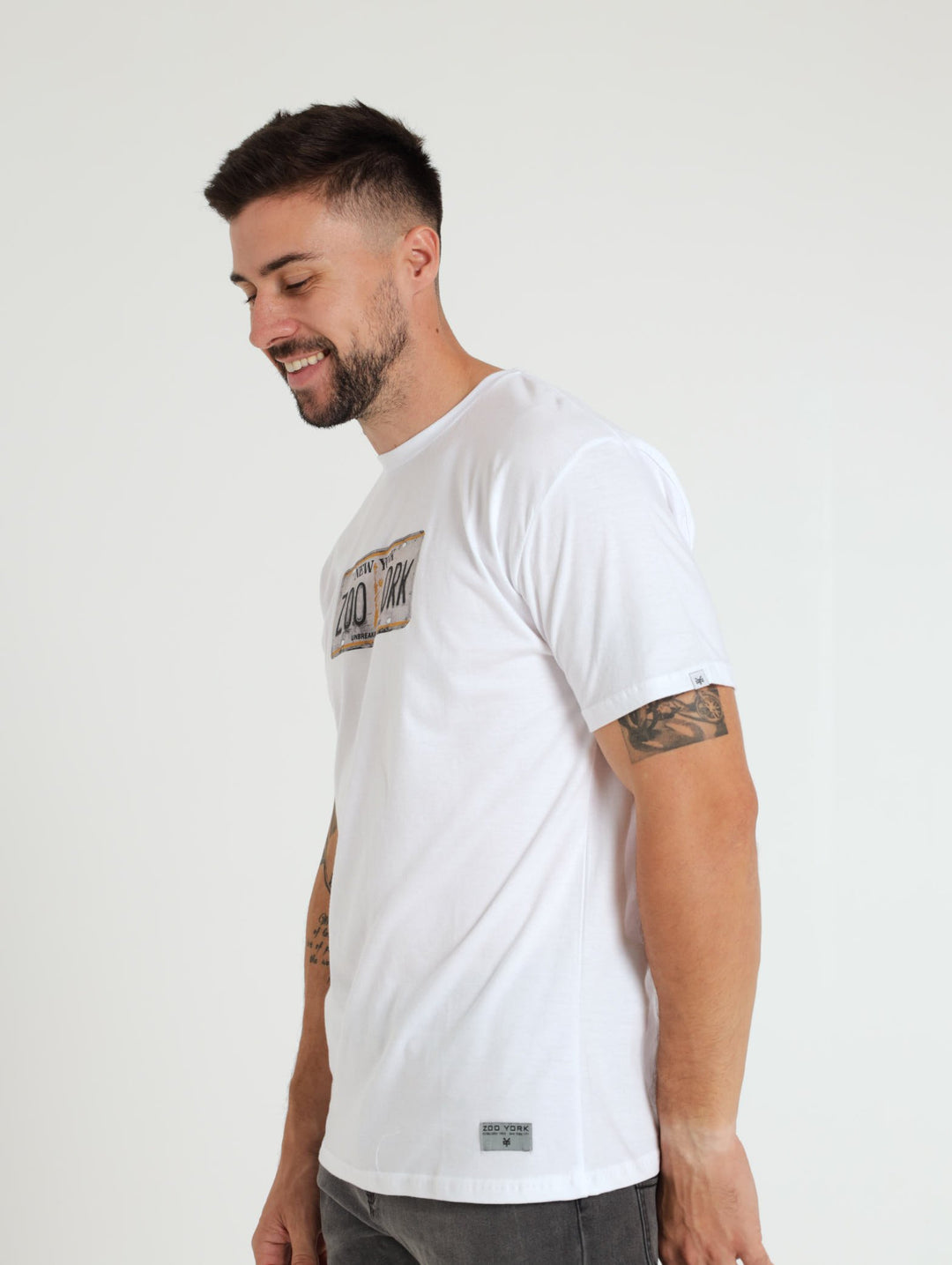 Number Plate Tee - White