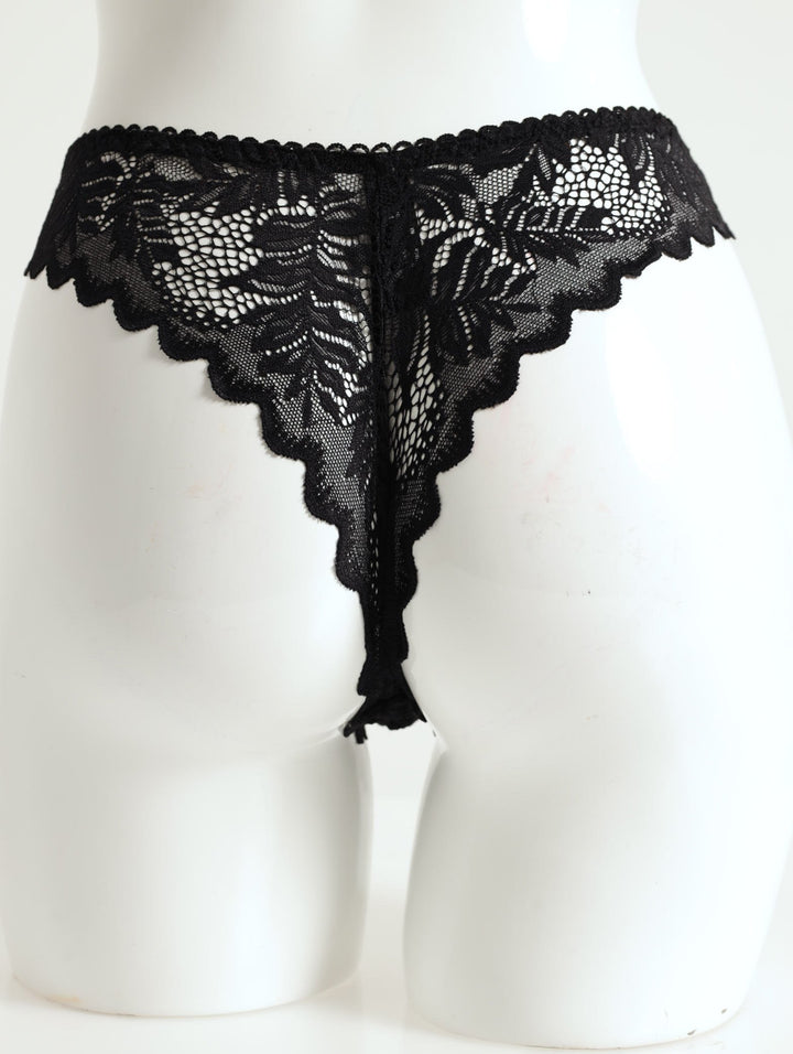 Full Lace Thong - Black