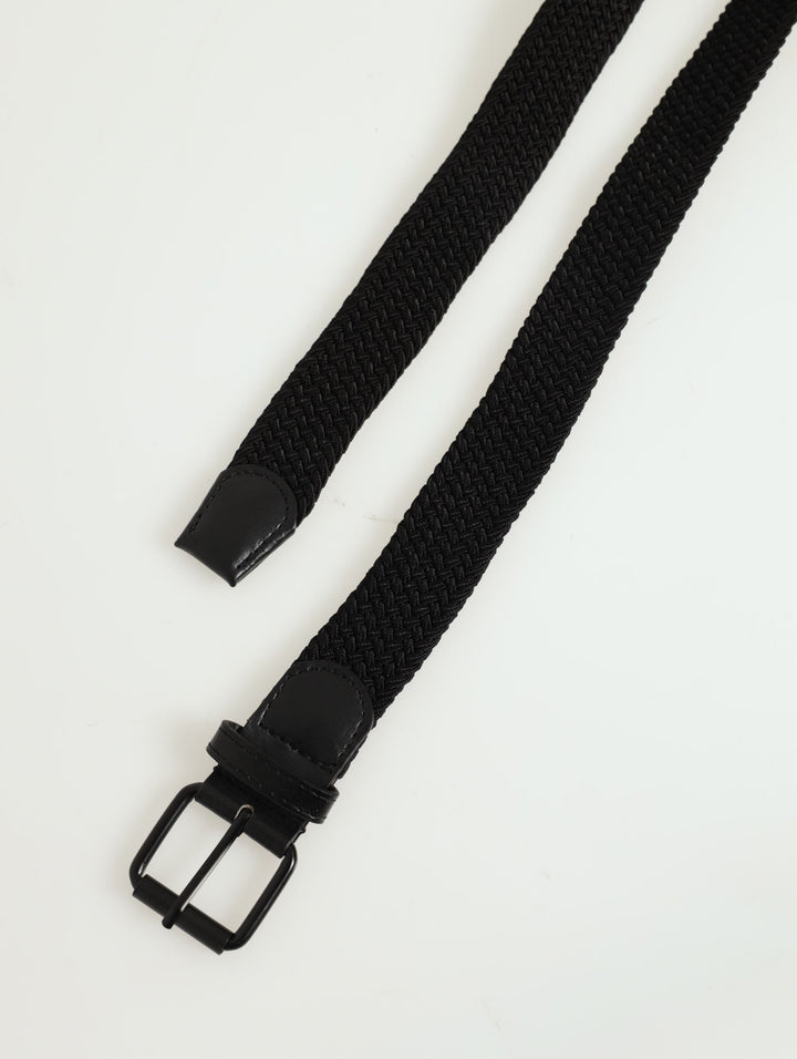 Braided Casual Belt - Black