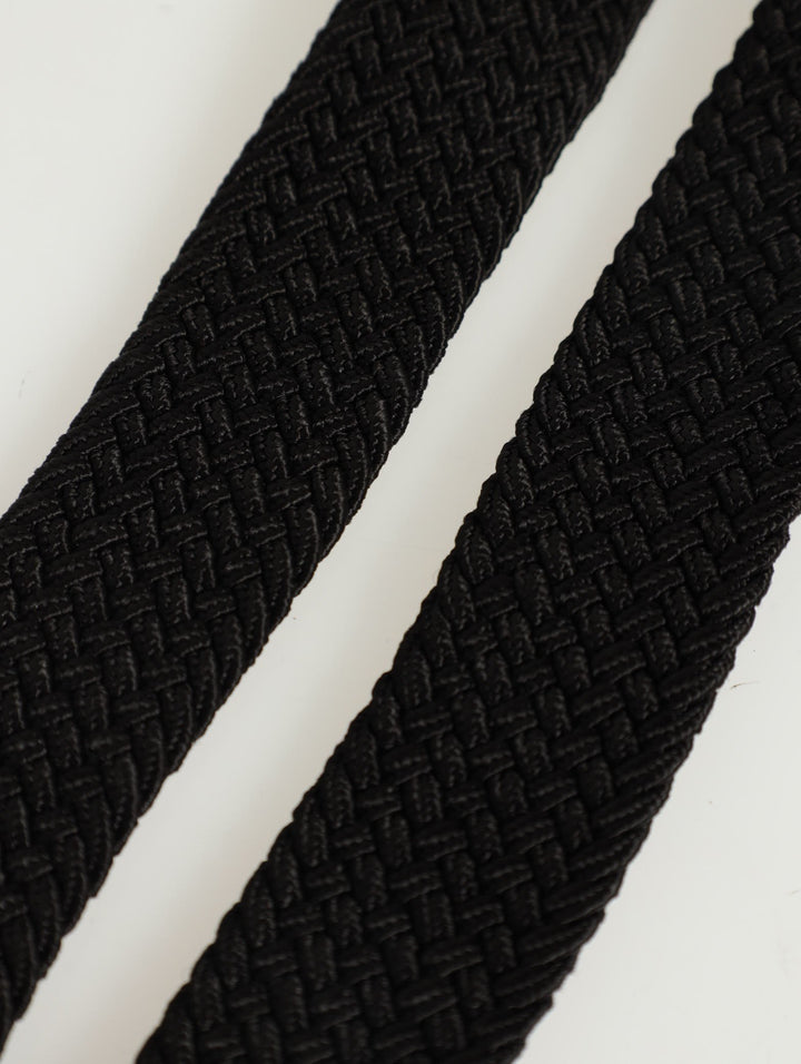 Braided Casual Belt - Black