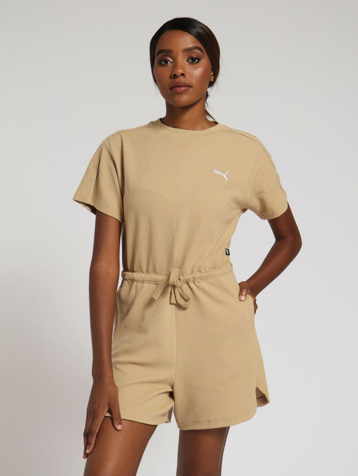 Short Jumpsuit - Tan