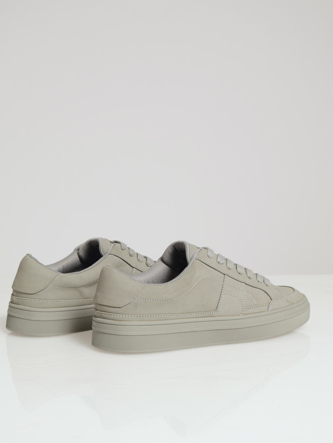 Kiaro Basic Mono Lace Up Sneaker - Grey