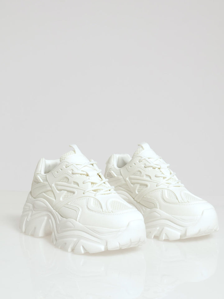 Harlynn Chunky Lace Up Sneaker - White