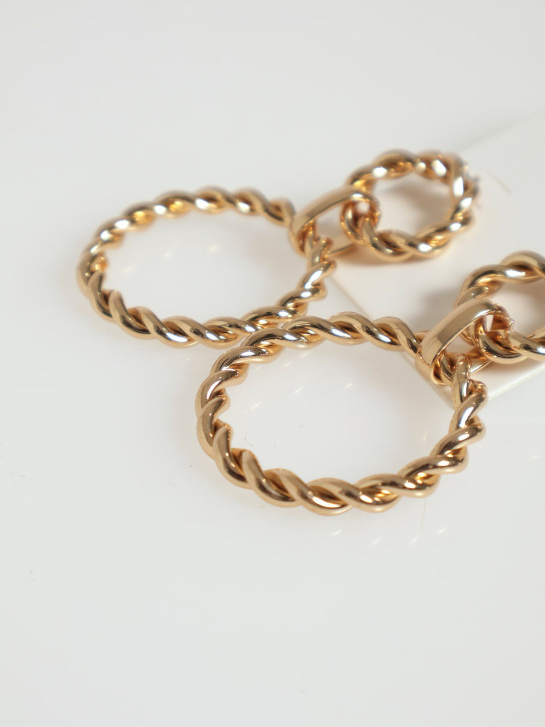 Twist Drop Earrings - Gold