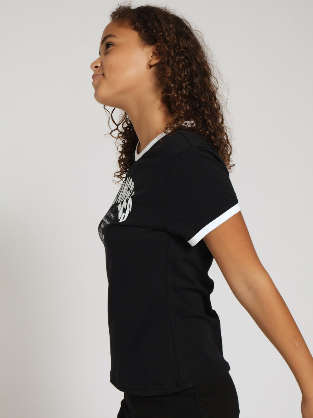 Girls Regular Tee - Black