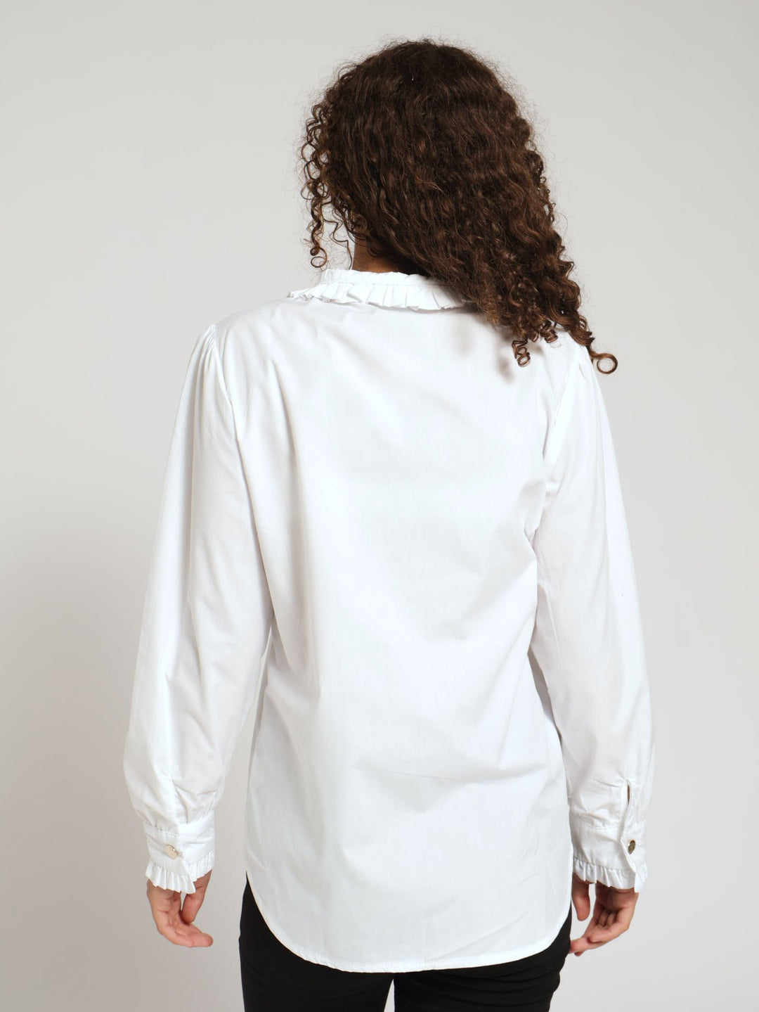 Girls Long Sleeve Woven Shirt - White