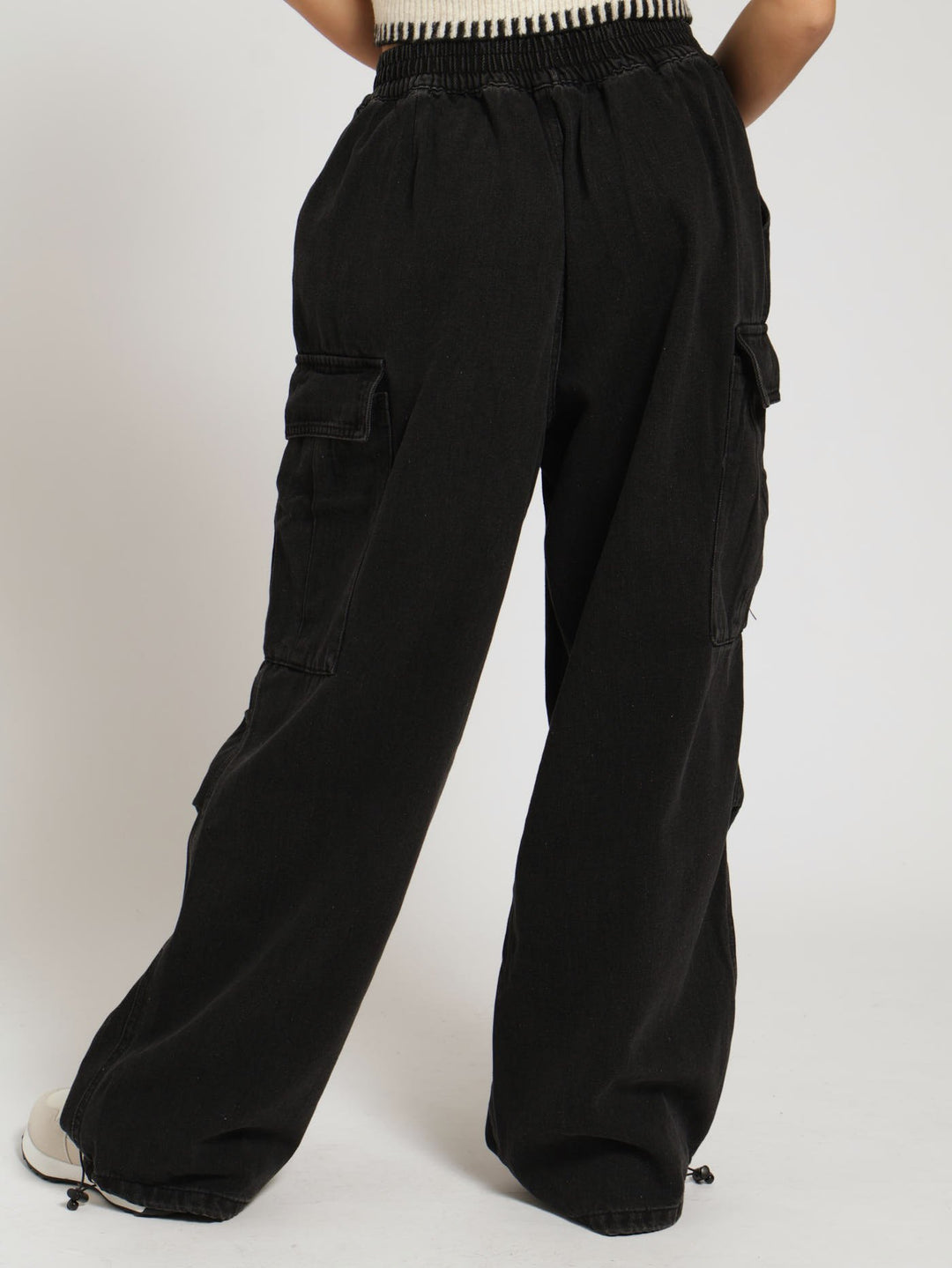 Super Baggy Cargo Jean - Black