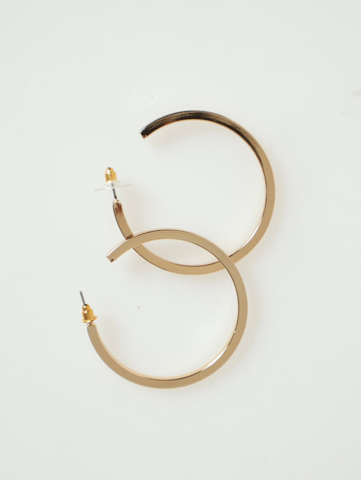 Square Hoop Earrings - Gold