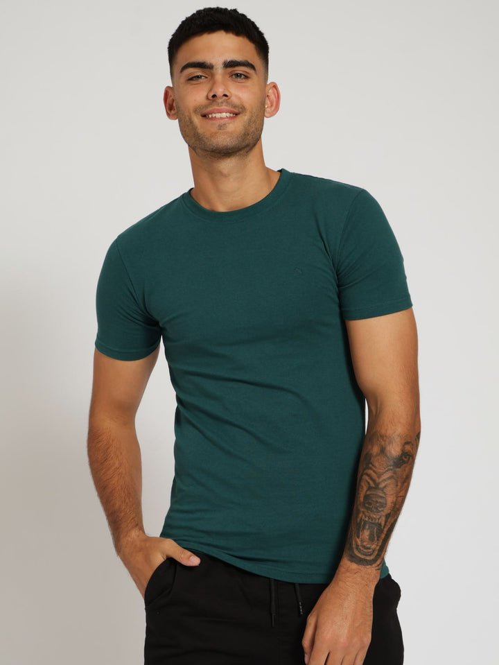 Lycra Slim Fit Tee - Teal