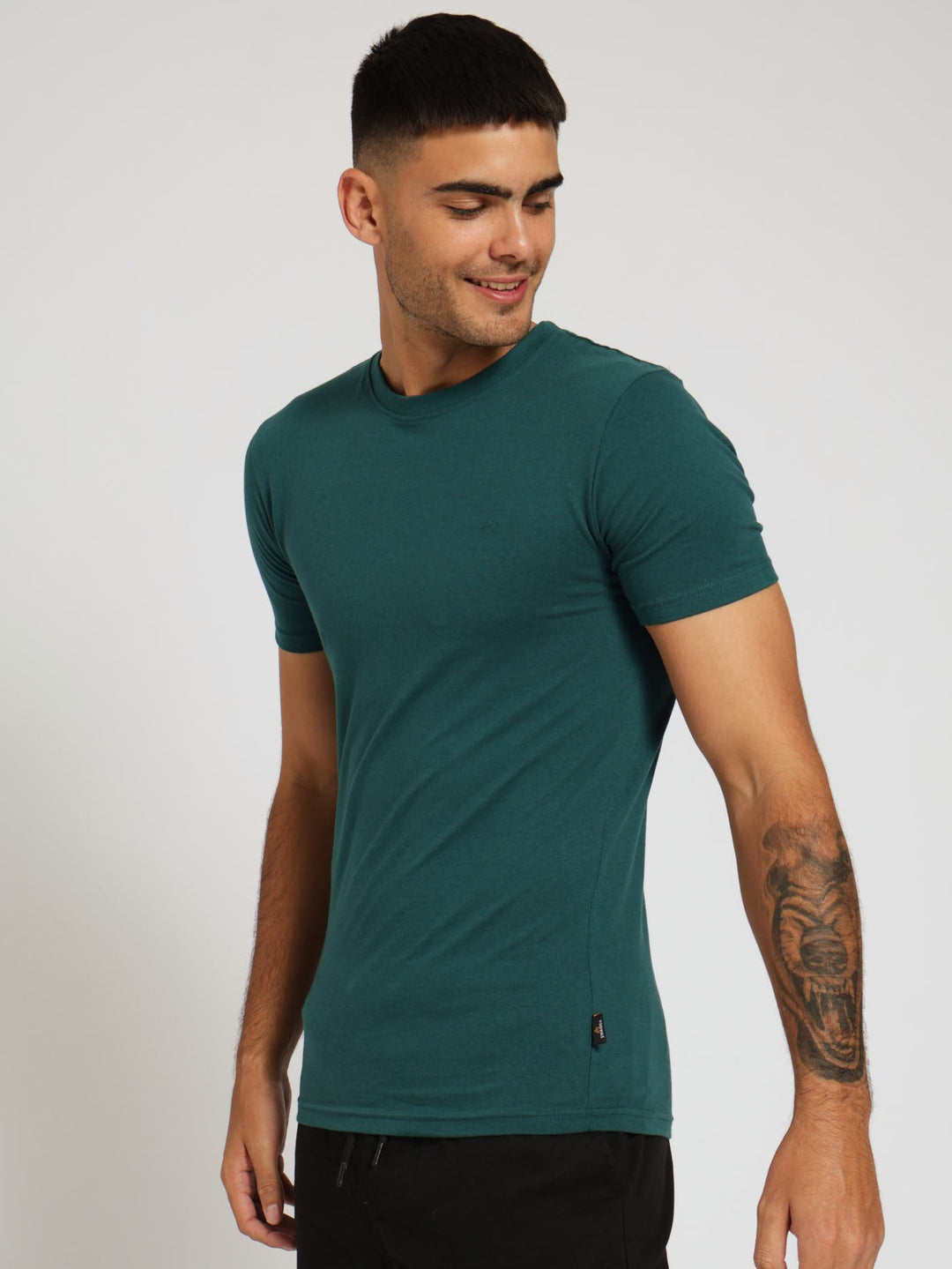 Lycra Slim Fit Tee - Teal