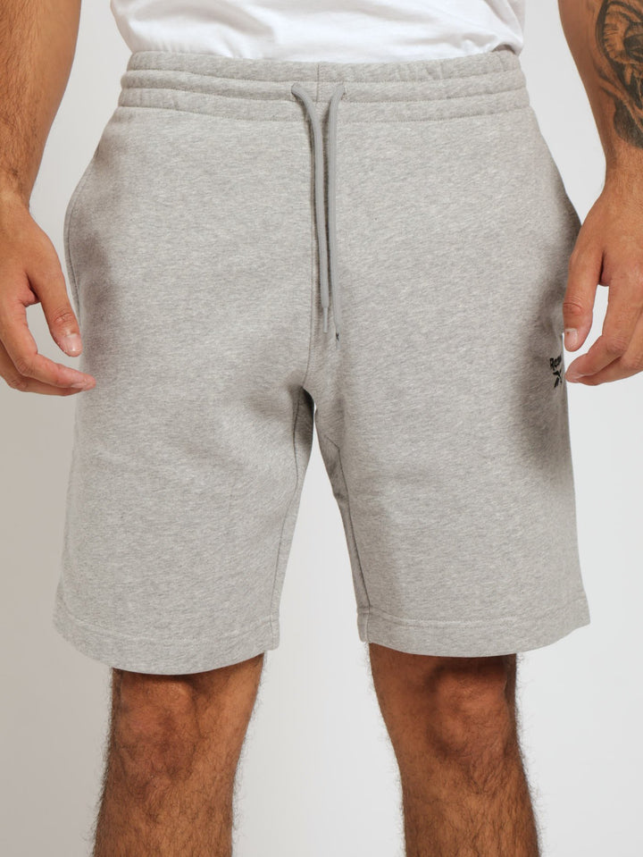 Identity SMall Logo Fleece Shorts - Grey Melange