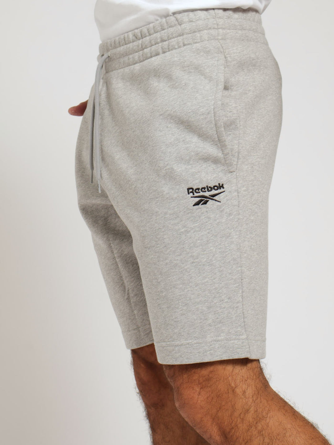 Identity SMall Logo Fleece Shorts - Grey Melange