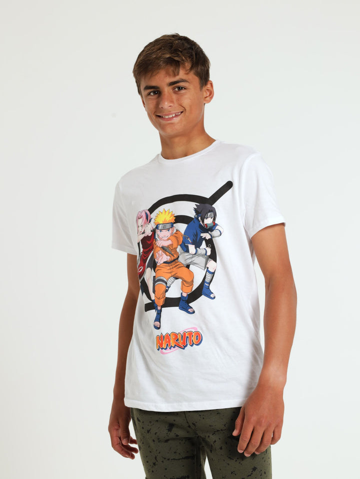 Boys Naruto Graphic Tee - White