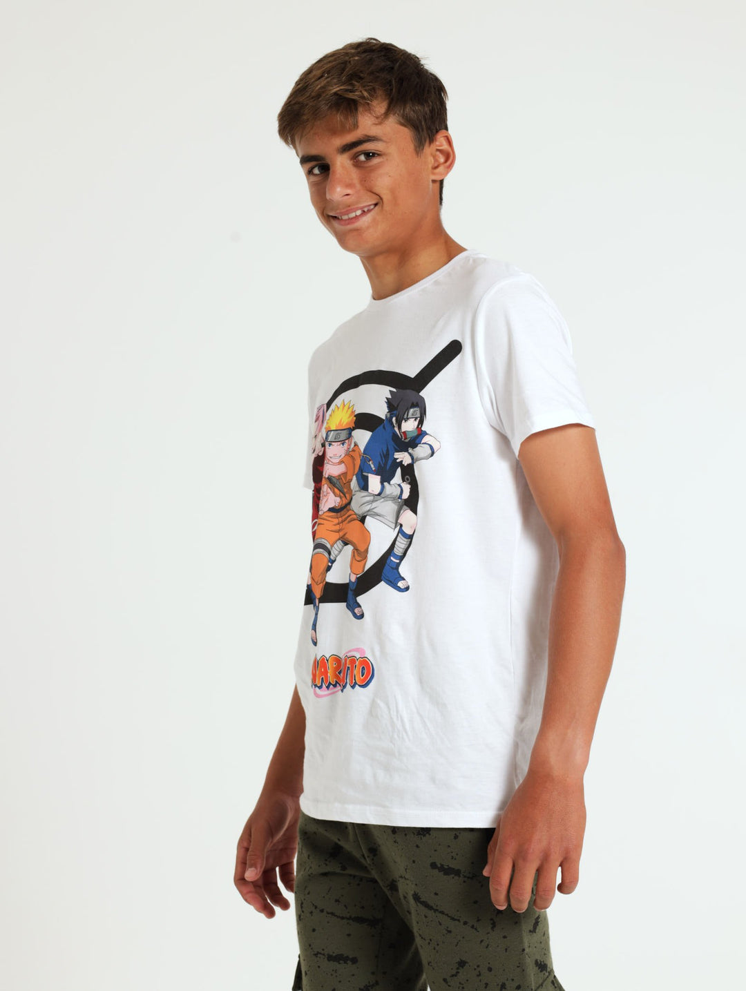 Boys Naruto Graphic Tee - White