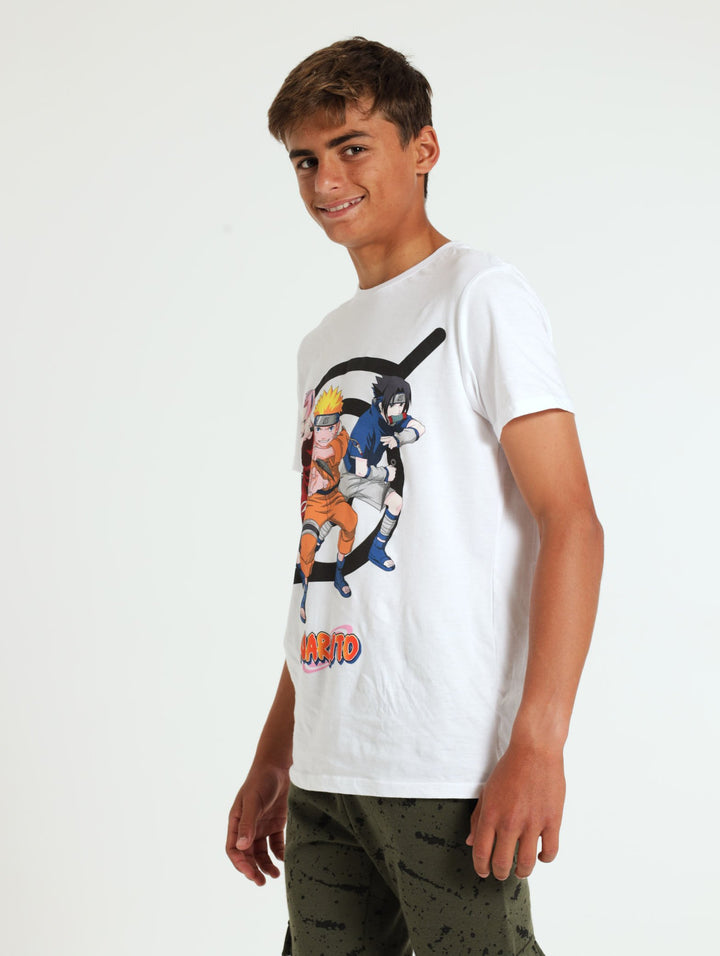 Boys Naruto Graphic Tee - White