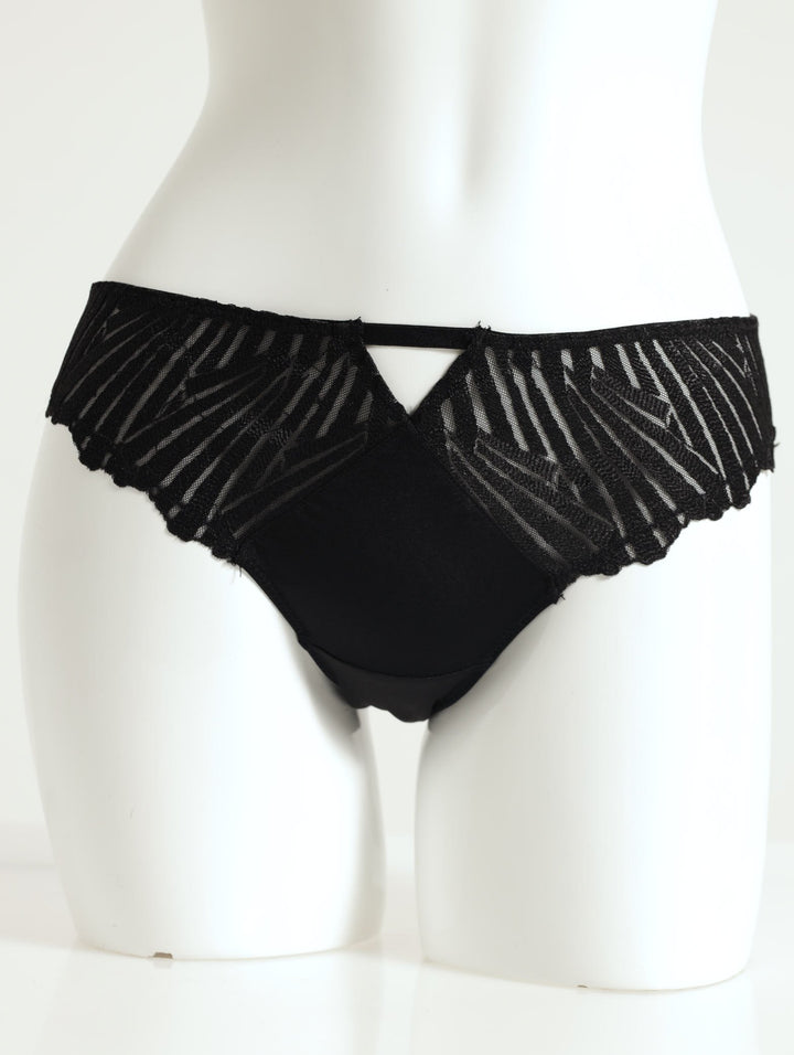 Lace Brazilian Panty - Black