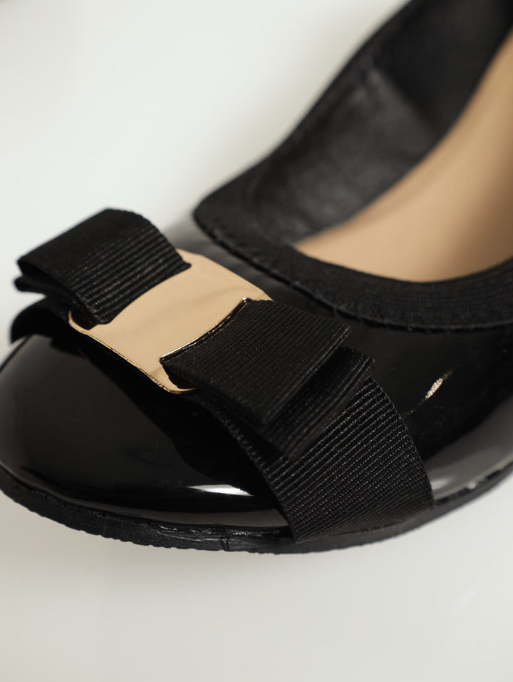 Elasticated Pump - Black