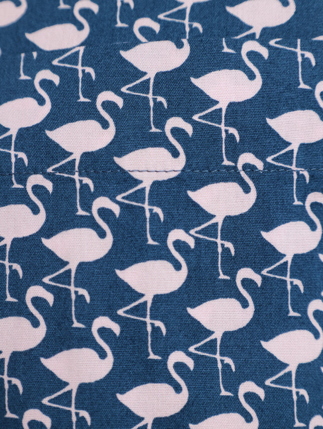 Flamingo Print Shirt - Blue