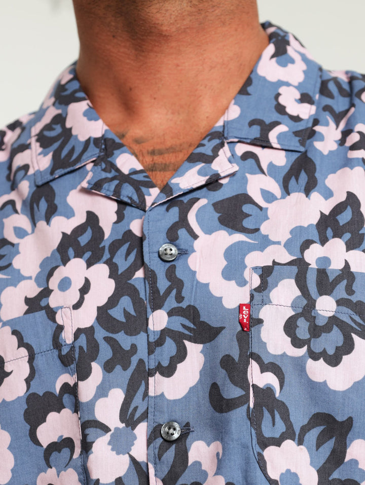 Classic Camper Alfred Floral Shirt - Navy