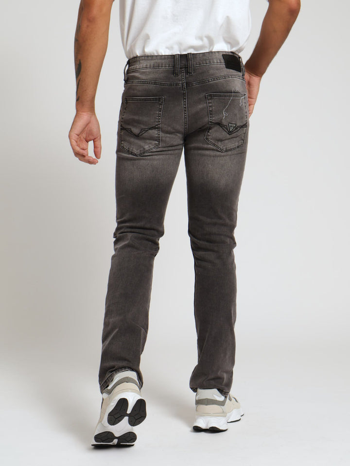 Fashion Straight Denim Jean - Grey