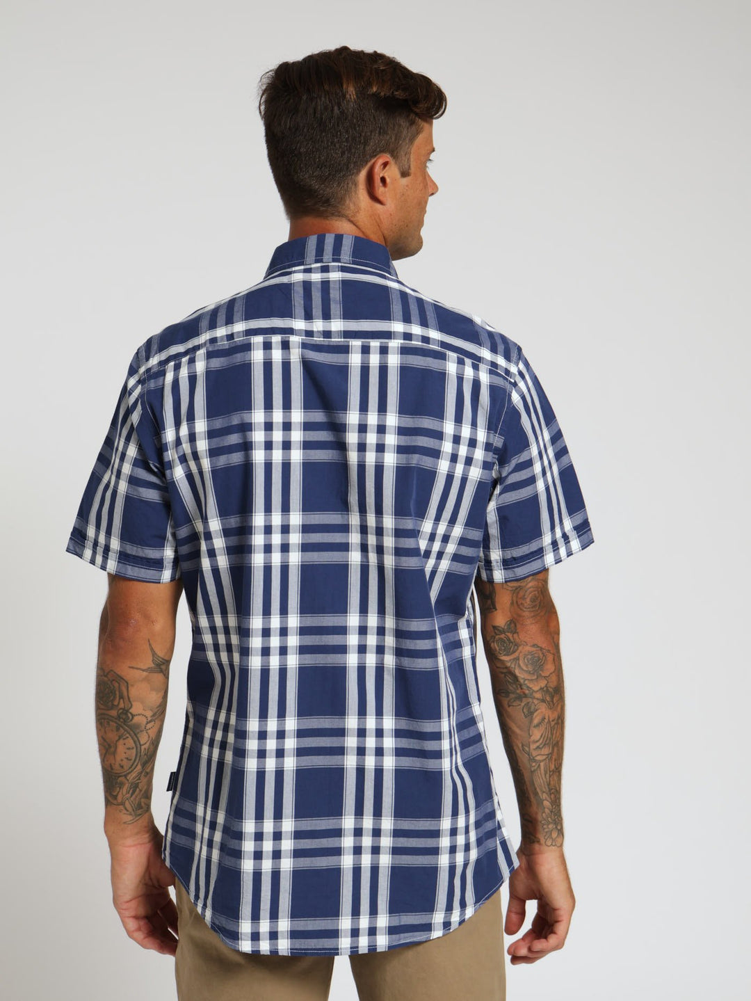 Pane Check Shirt - Navy