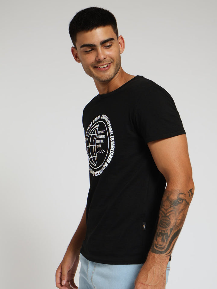 Basic Print Tee - Black