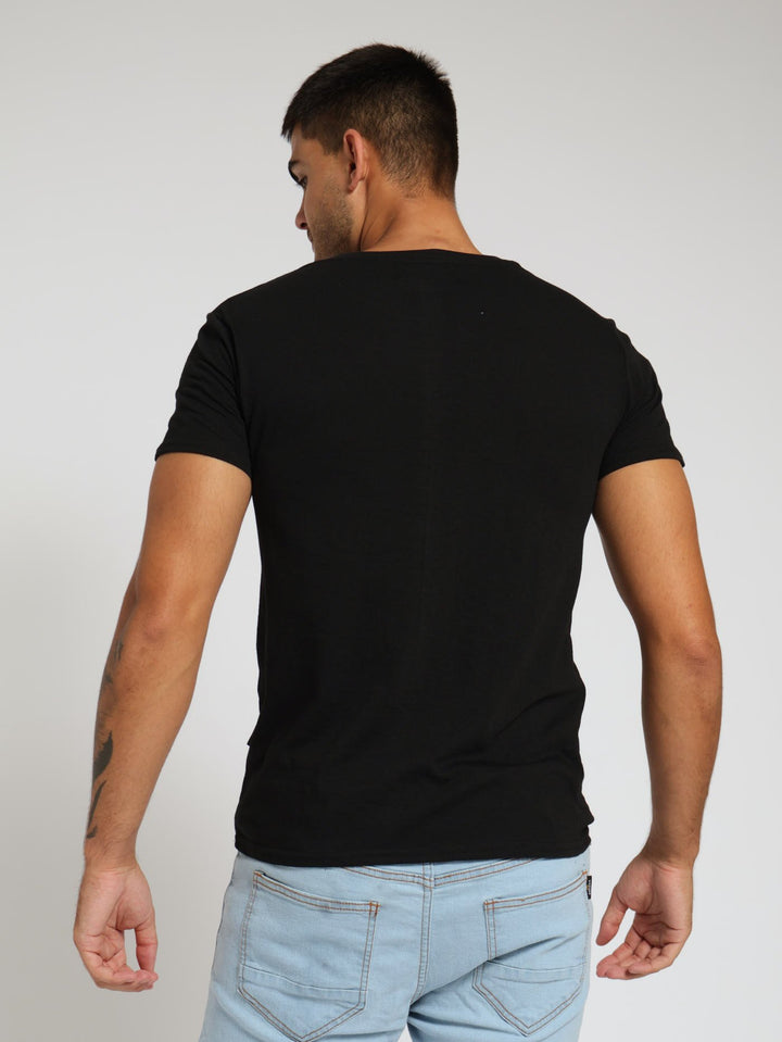 Basic Print Tee - Black