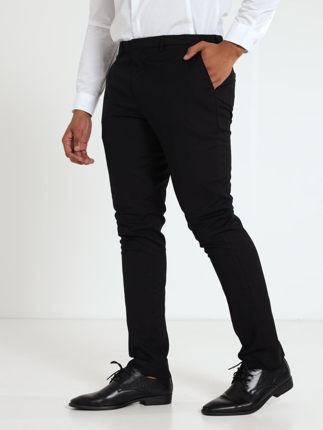 Men's Stretch Skinny Trousers - Black