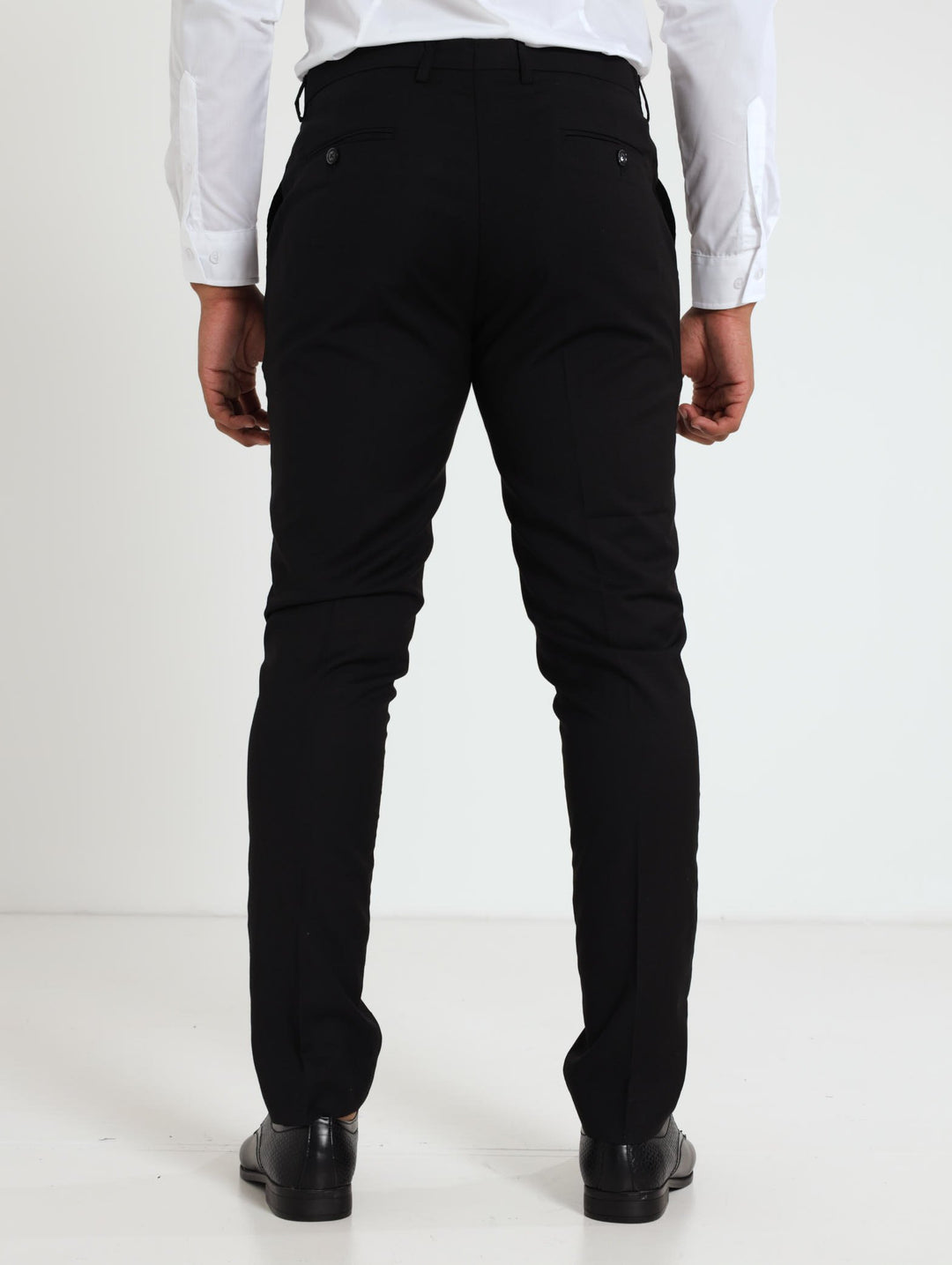 Men's Stretch Skinny Trousers - Black