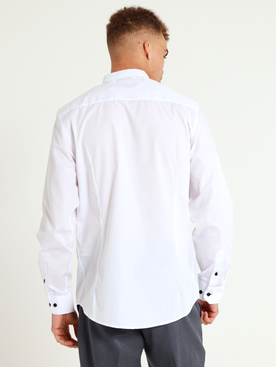 1Up Manderin Shirt - White
