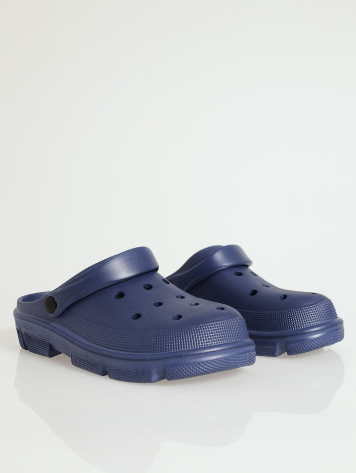 Chunky Moulded Clog - Navy