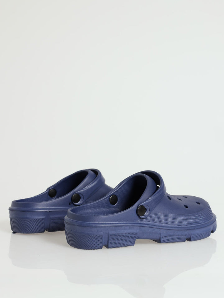 Chunky Moulded Clog - Navy