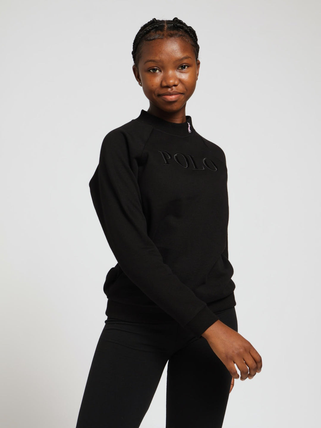 Girls Skylar Fleece Sweater - Black