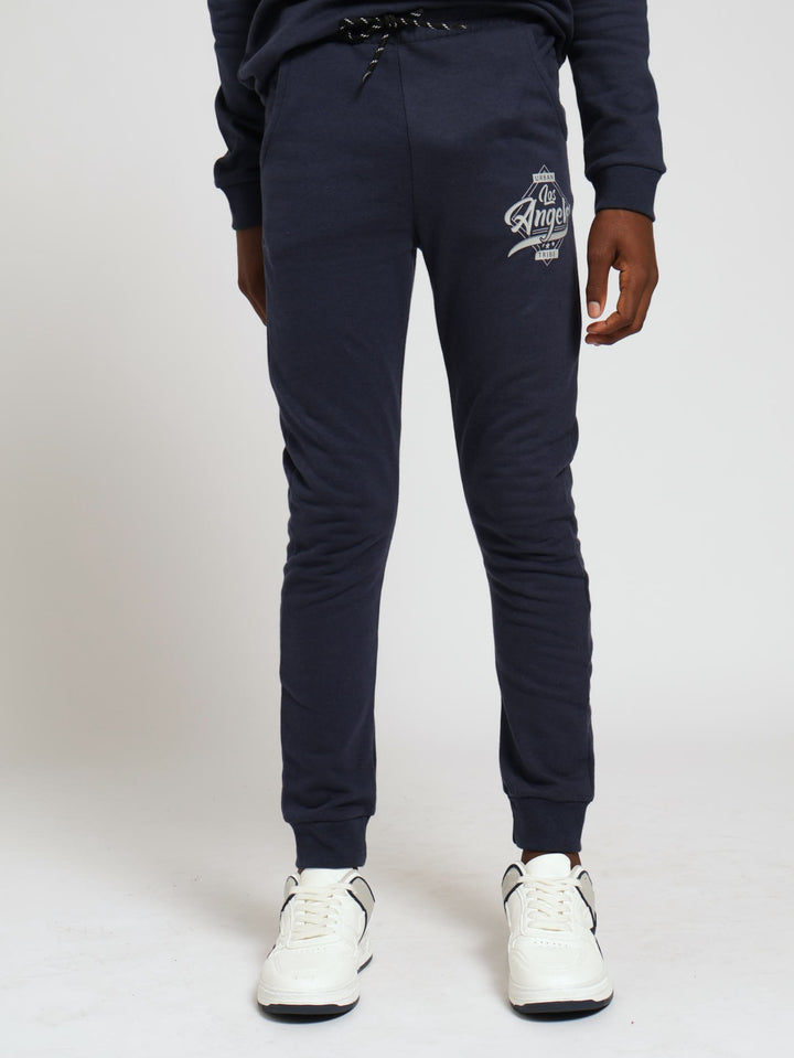 Boys LA Printed Jogger - Navy