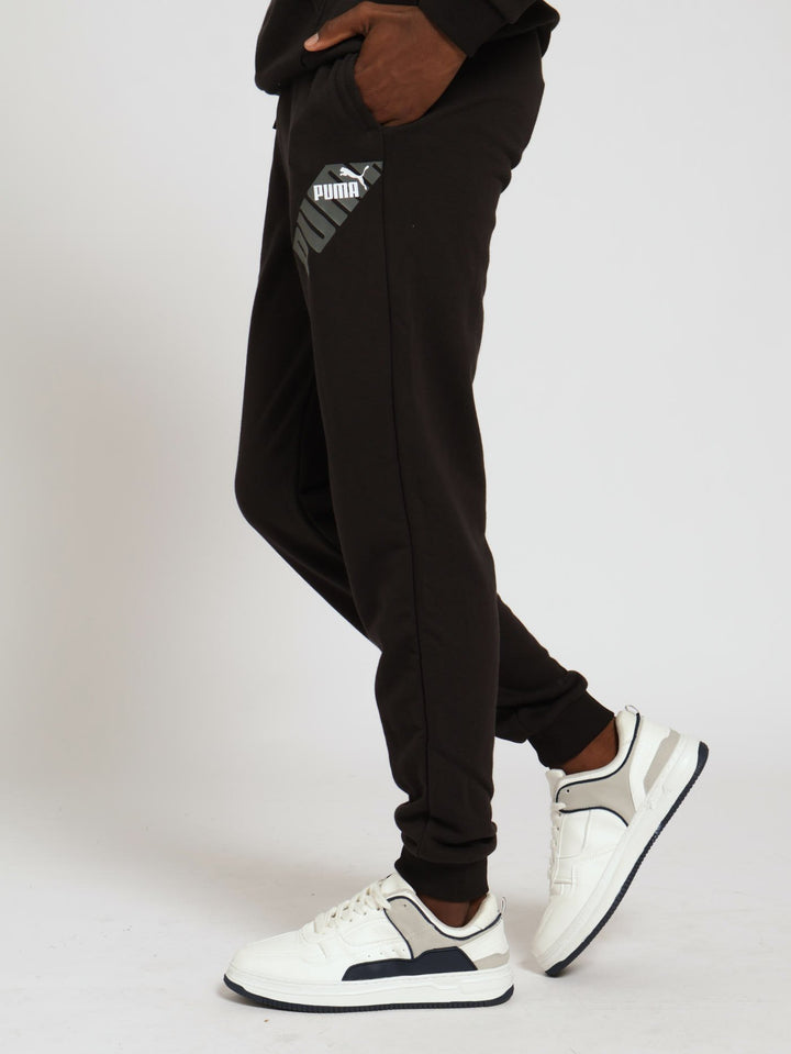 Boys Power Graphic Sweatpants - Black