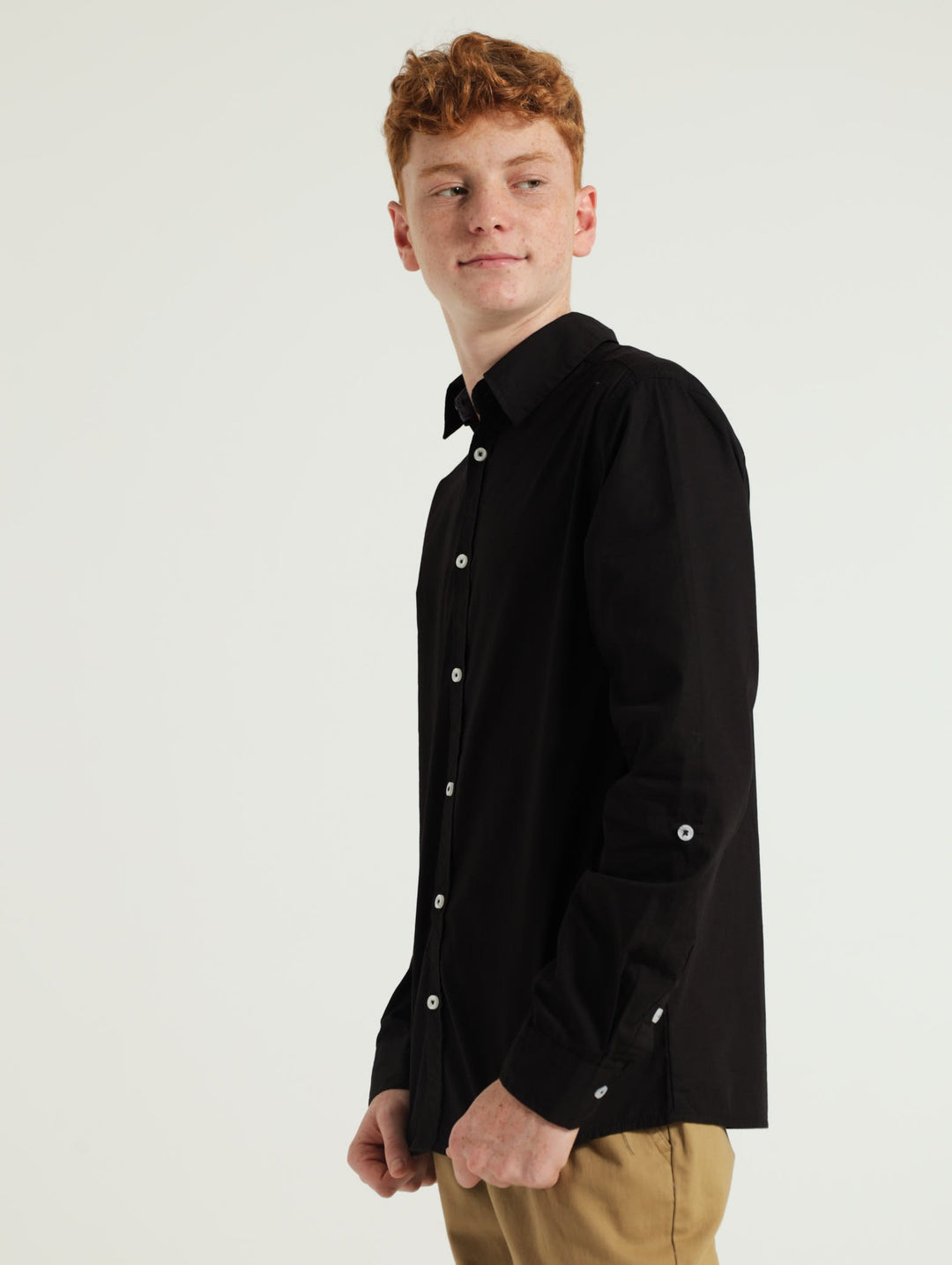 Boys Cracker Cotton Shirt - Black