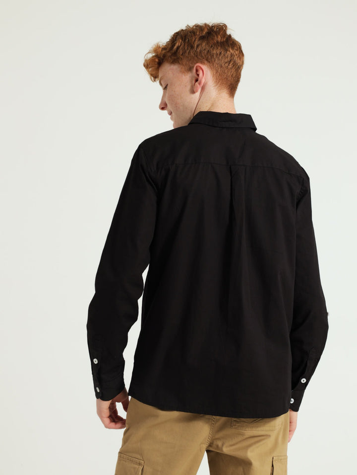 Boys Cracker Cotton Shirt - Black