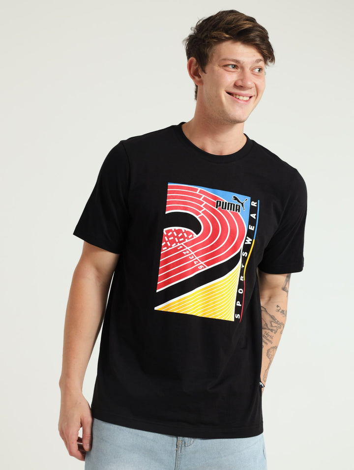 Graphics Rooted In Sports Tee - Black