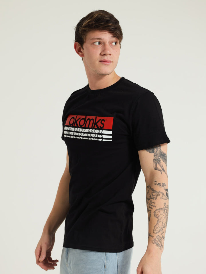 Basic Print Tee - Black