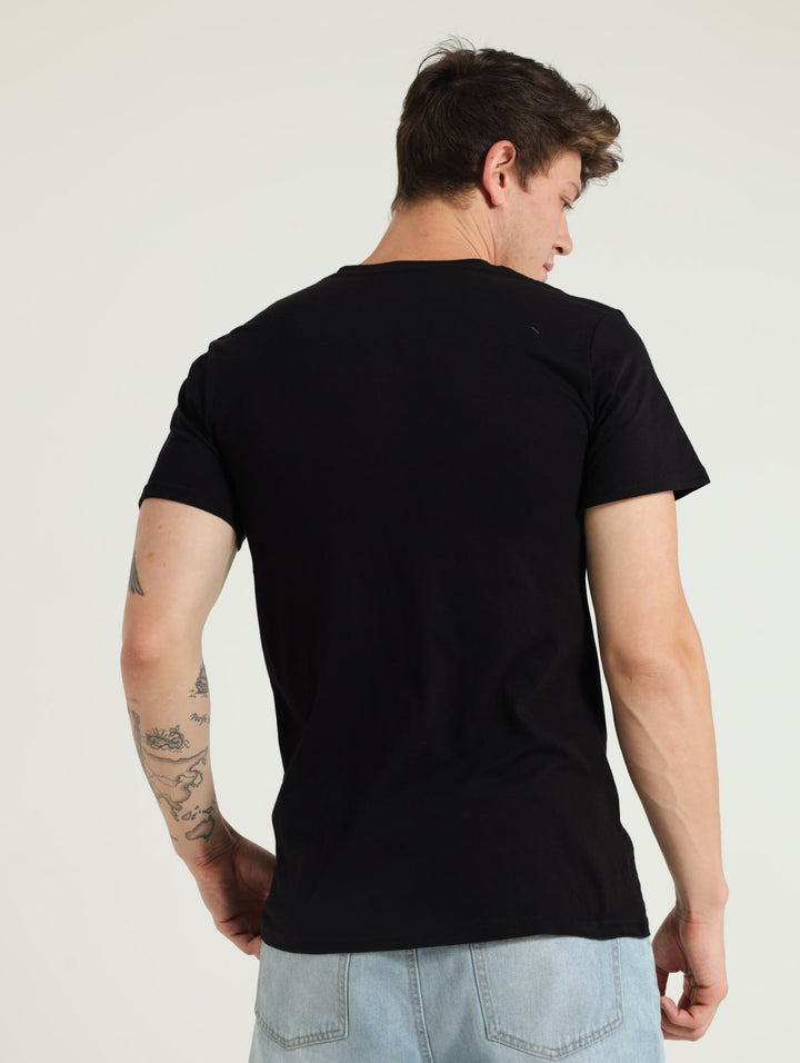 Basic Print Tee - Black