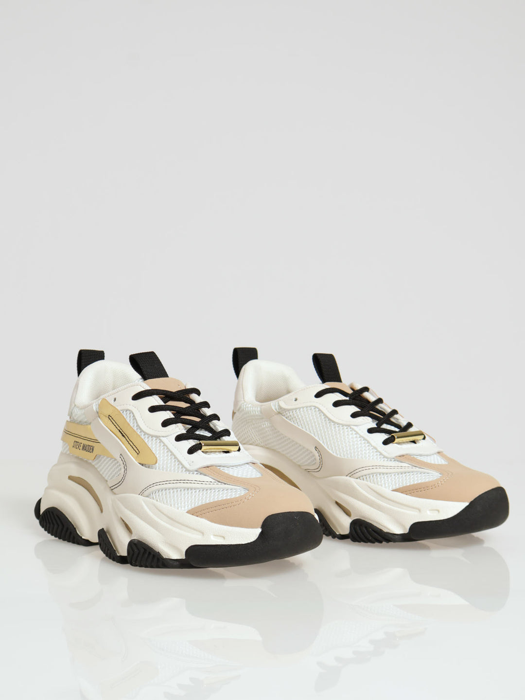 Possession Lace Up Sporty Sneaker - White/Black