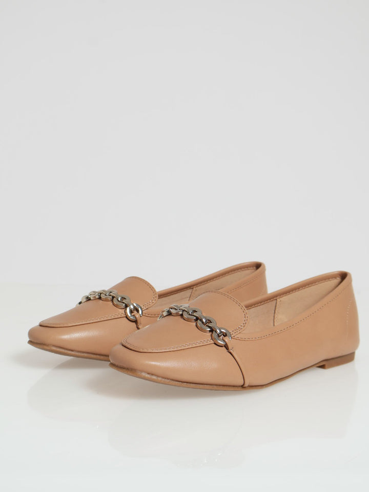 Doraa Square Toe Pump - Beige