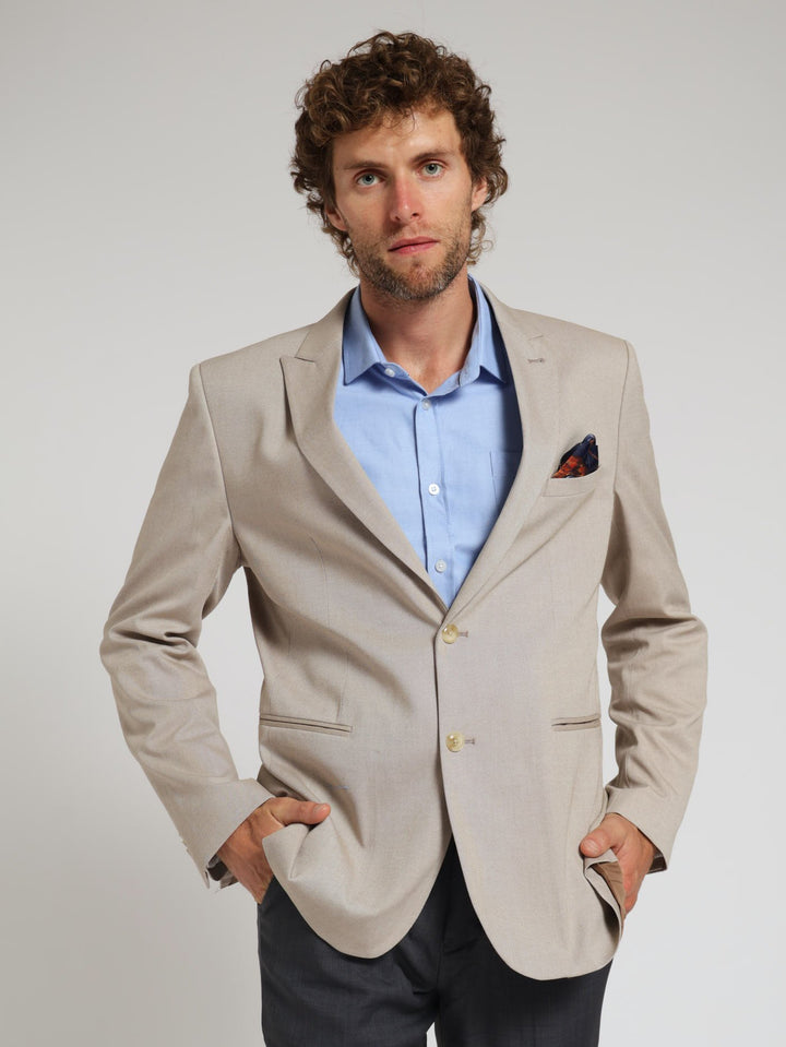 Twill Suit Jacket - Natural