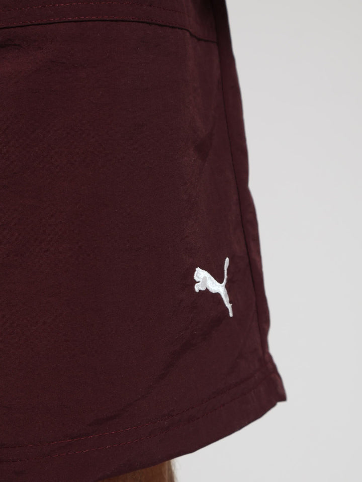 Woven Pocket Shorts - Burgundy