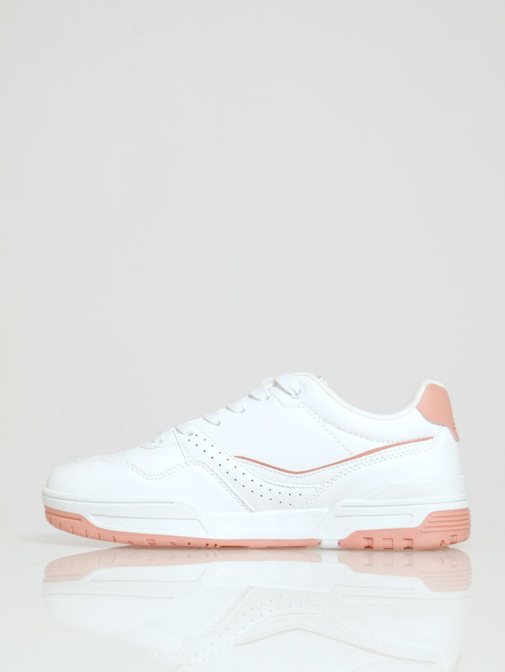 Jenson Lace Up Sneaker - White/Pink