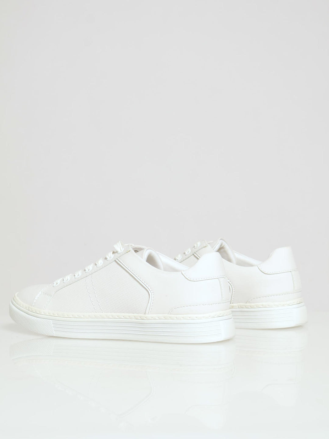Loftus Basic Mono Lace Up Sneaker - White